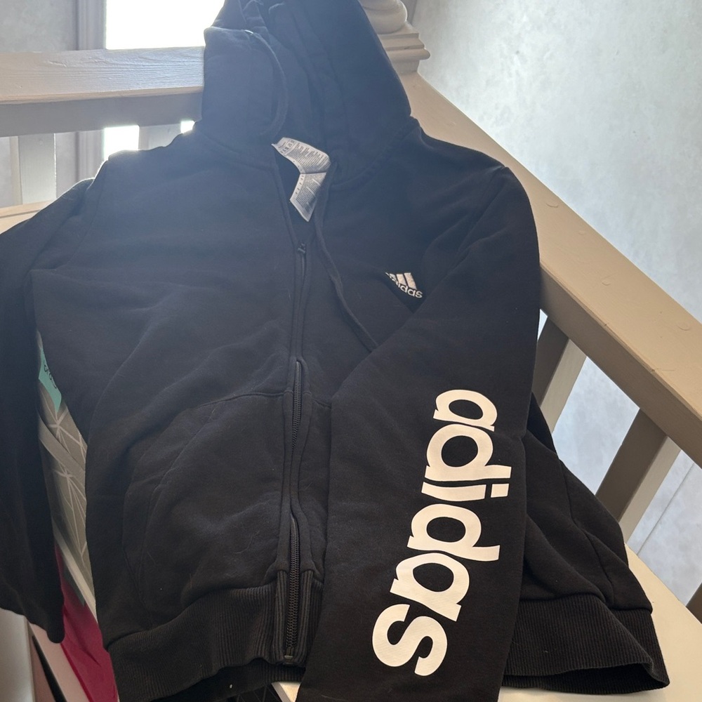 Adidas Black Zip-Up Hoodie